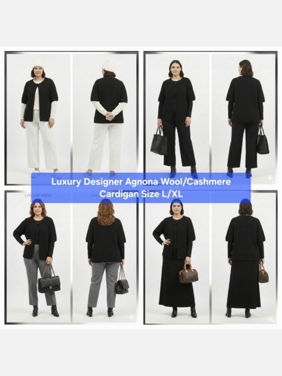Agnona Sweaters - Luxury Designer Agnona Wool/Cashmere Cardigan Size L/XL